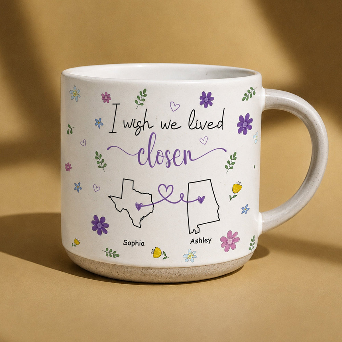 Friendship Gifts For BFF, Sisters I Wish We Lived Closer - Personalized Mug