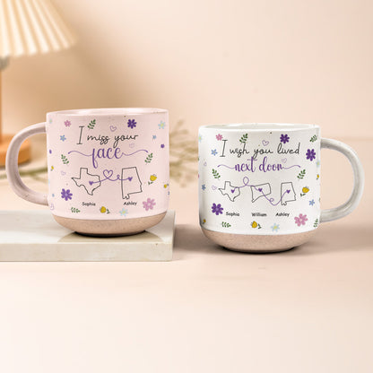Friendship Gifts For BFF, Sisters I Wish We Lived Closer - Personalized Mug