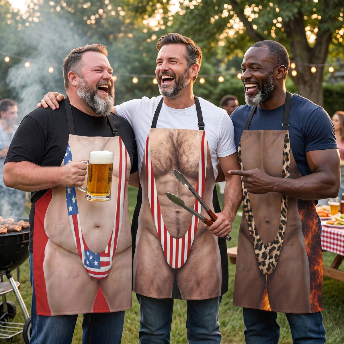 Funny Apron 3D Muscle Silly Gifts For Him, Husband, Coworker, Friend - Ver 2 - Personalized Apron