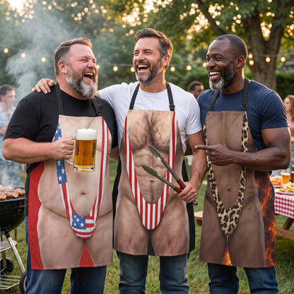 Funny Apron 3D Muscle Silly Gifts For Him, Husband, Coworker, Friend - Ver 2 - Personalized Apron