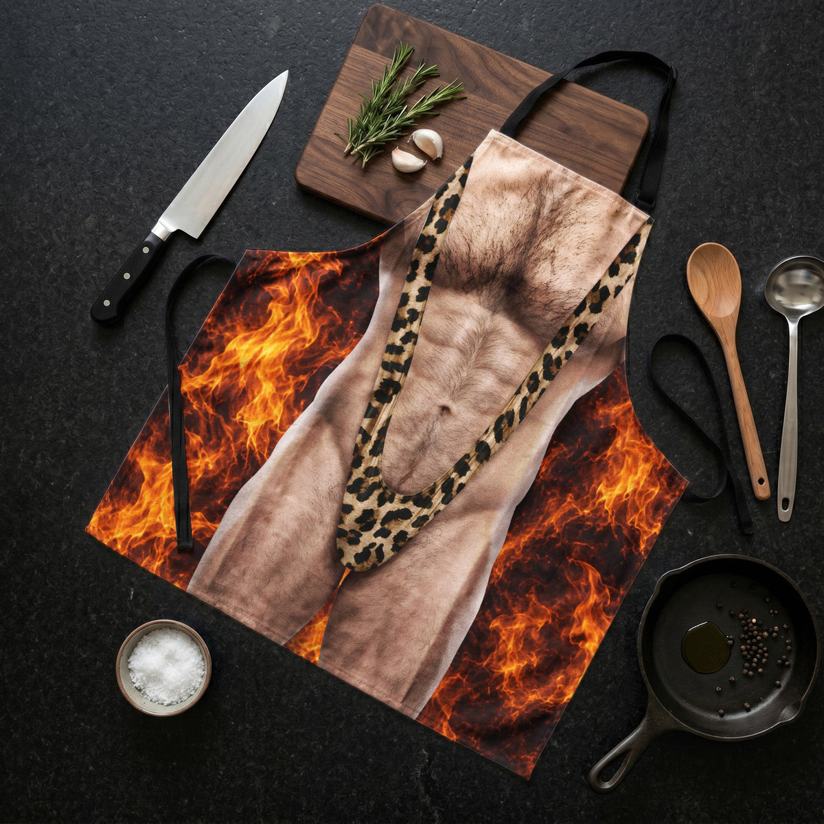 Funny Apron 3D Muscle Silly Gifts For Him, Husband, Coworker, Friend - Ver 2 - Personalized Apron