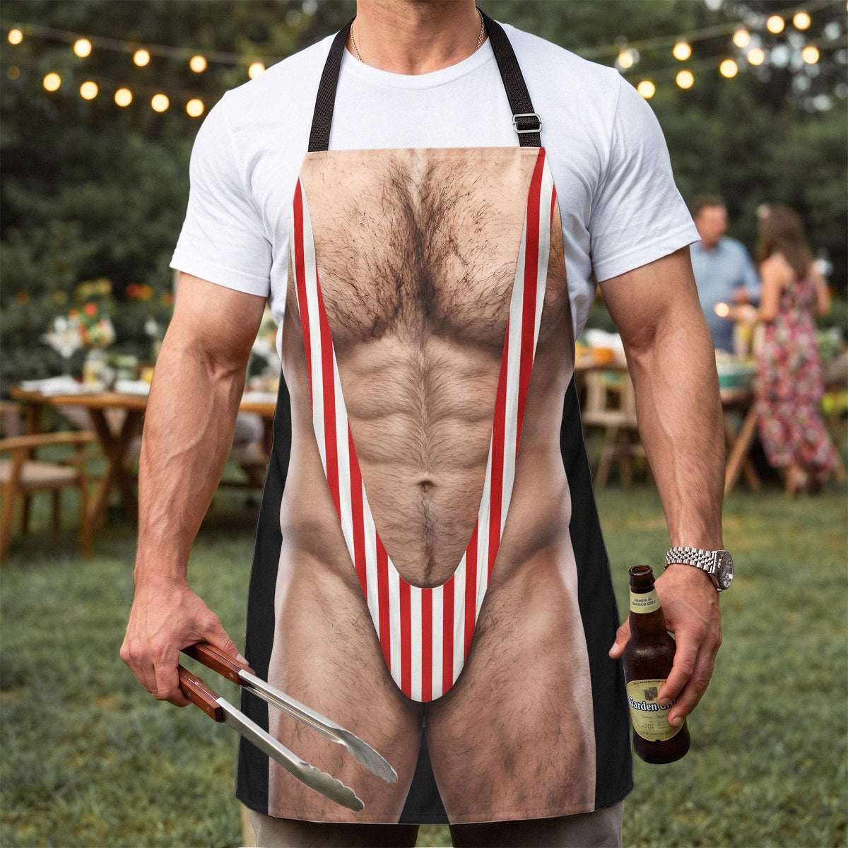 Funny Apron 3D Muscle Silly Gifts For Him, Husband, Coworker, Friend - Ver 2 - Personalized Apron