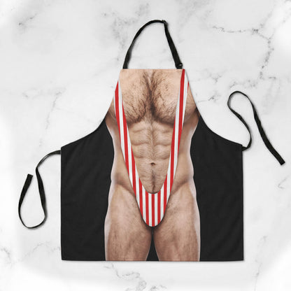 Funny Apron 3D Muscle Silly Gifts For Him, Husband, Coworker, Friend - Ver 2 - Personalized Apron