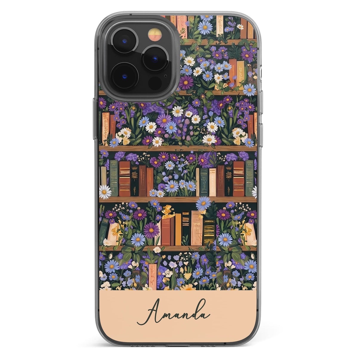 Gifts For Book Lovers Custom Name & Birth Flower Vintage Style - Personalized Phone Case