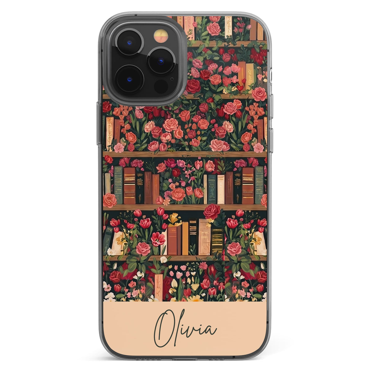Gifts For Book Lovers Custom Name & Birth Flower Vintage Style - Personalized Phone Case