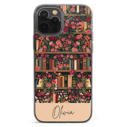 Gifts For Book Lovers Custom Name & Birth Flower Vintage Style - Personalized Phone Case