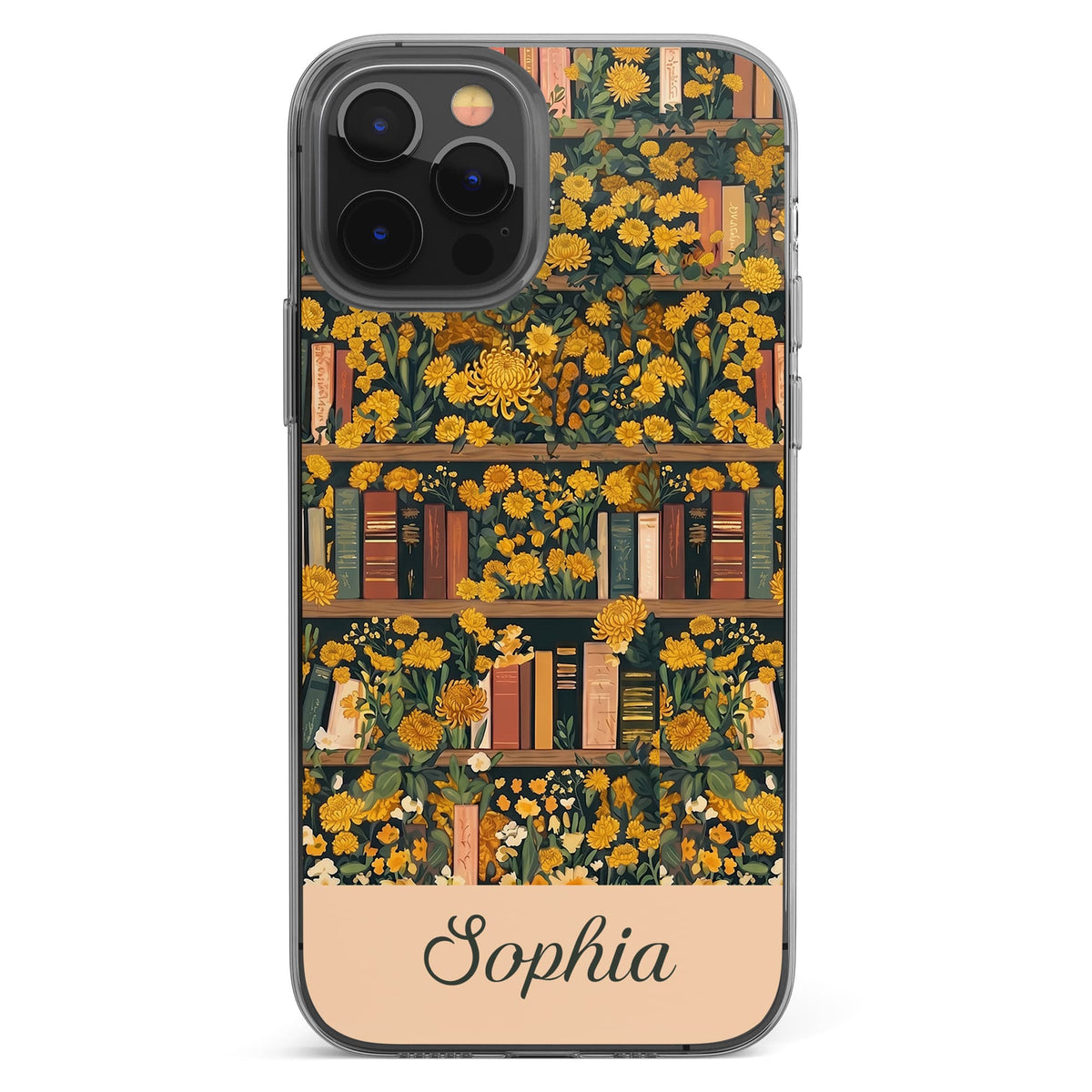 Gifts For Book Lovers Custom Name & Birth Flower Vintage Style - Personalized Phone Case