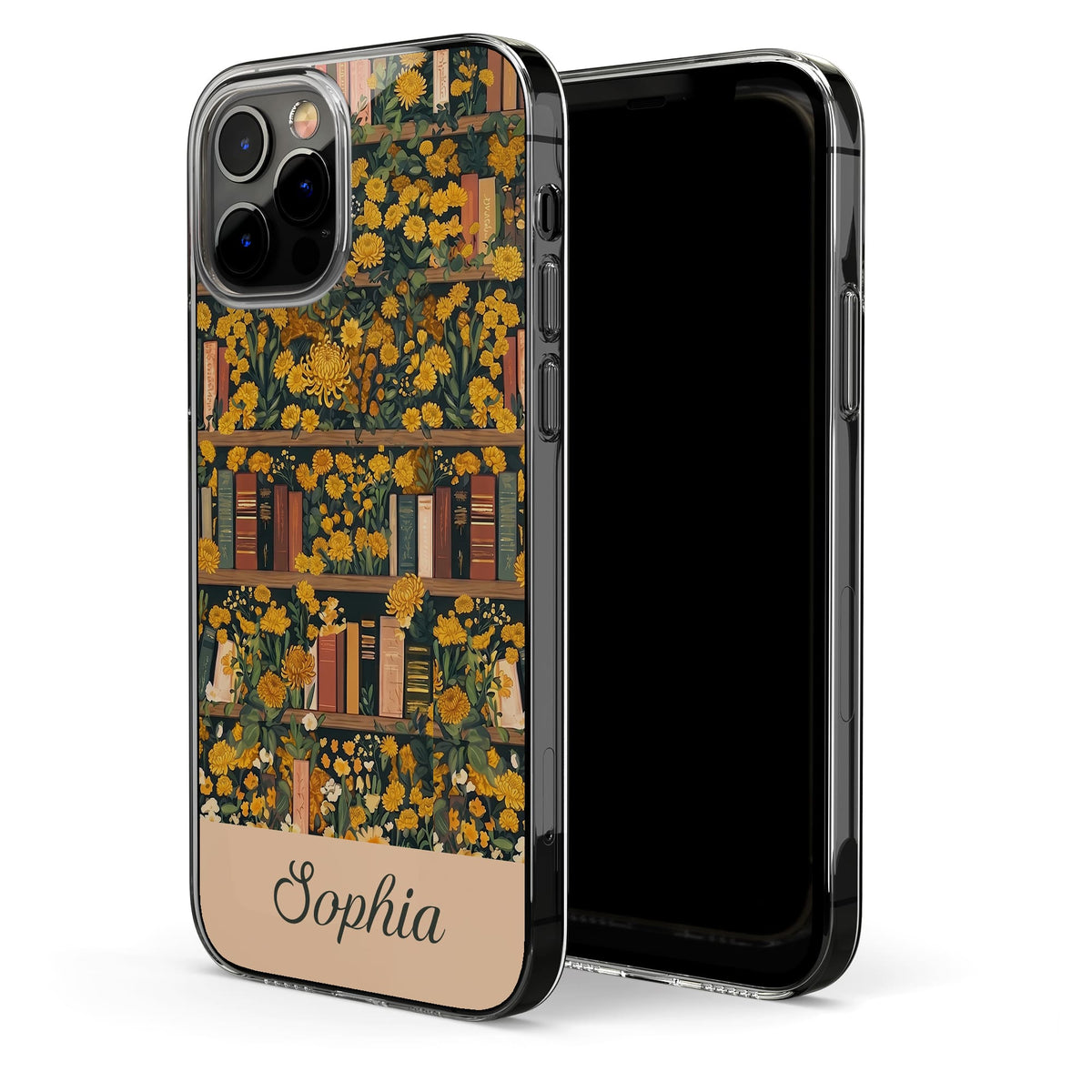 Gifts For Book Lovers Custom Name & Birth Flower Vintage Style - Personalized Phone Case