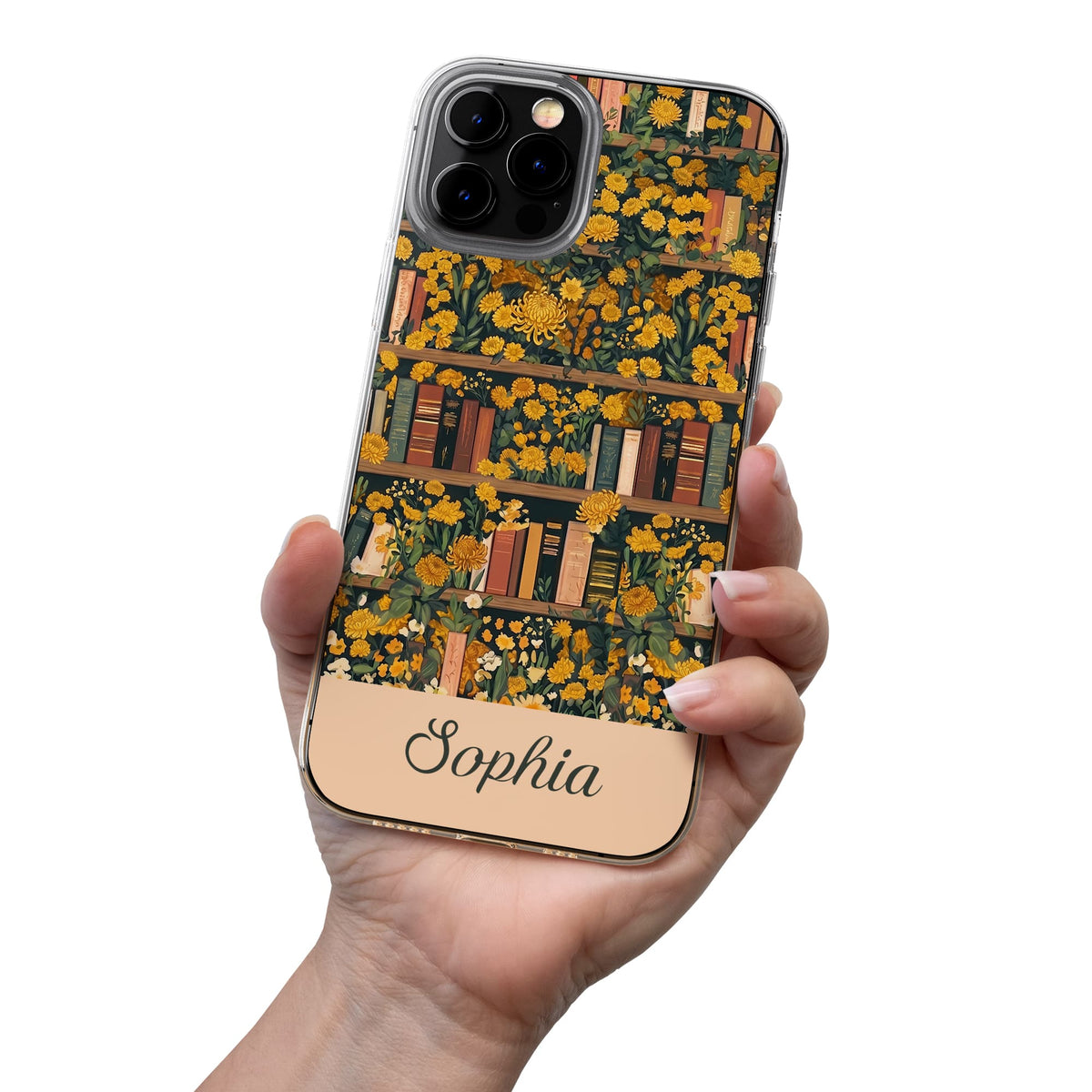 Gifts For Book Lovers Custom Name & Birth Flower Vintage Style - Personalized Phone Case